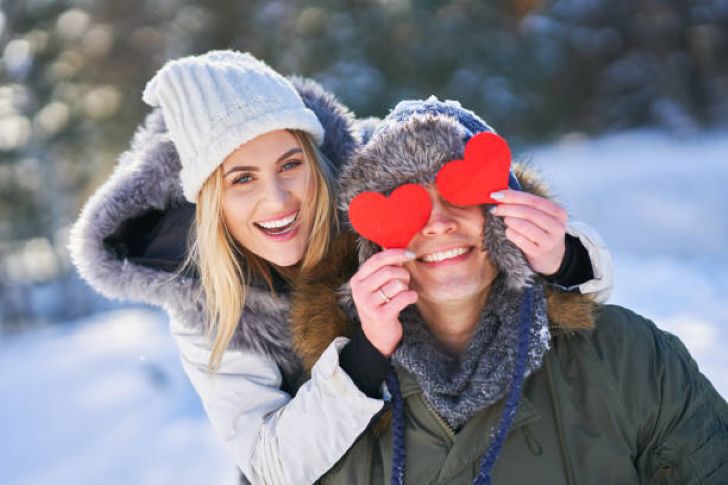 Love Couple spend Valentine's Day with a Holiday Break