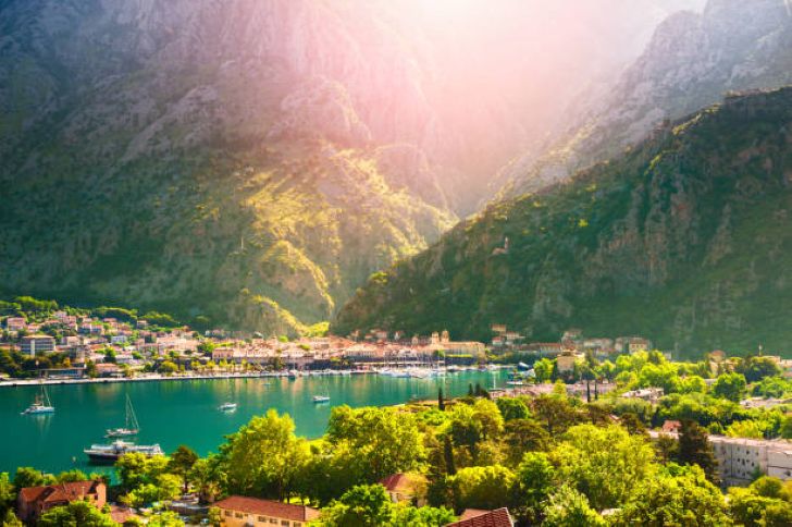 Panoramic View of the City Kotor in Montenegro